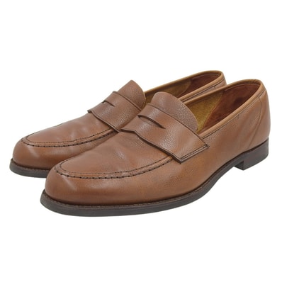 クロケット&ジョーンズ 376ラスト TAN PEBBLE GRAIN CITY SOLE HARVARD2 コインローファー メンズ ブラウン 9 1/2 E 9 1/2 E