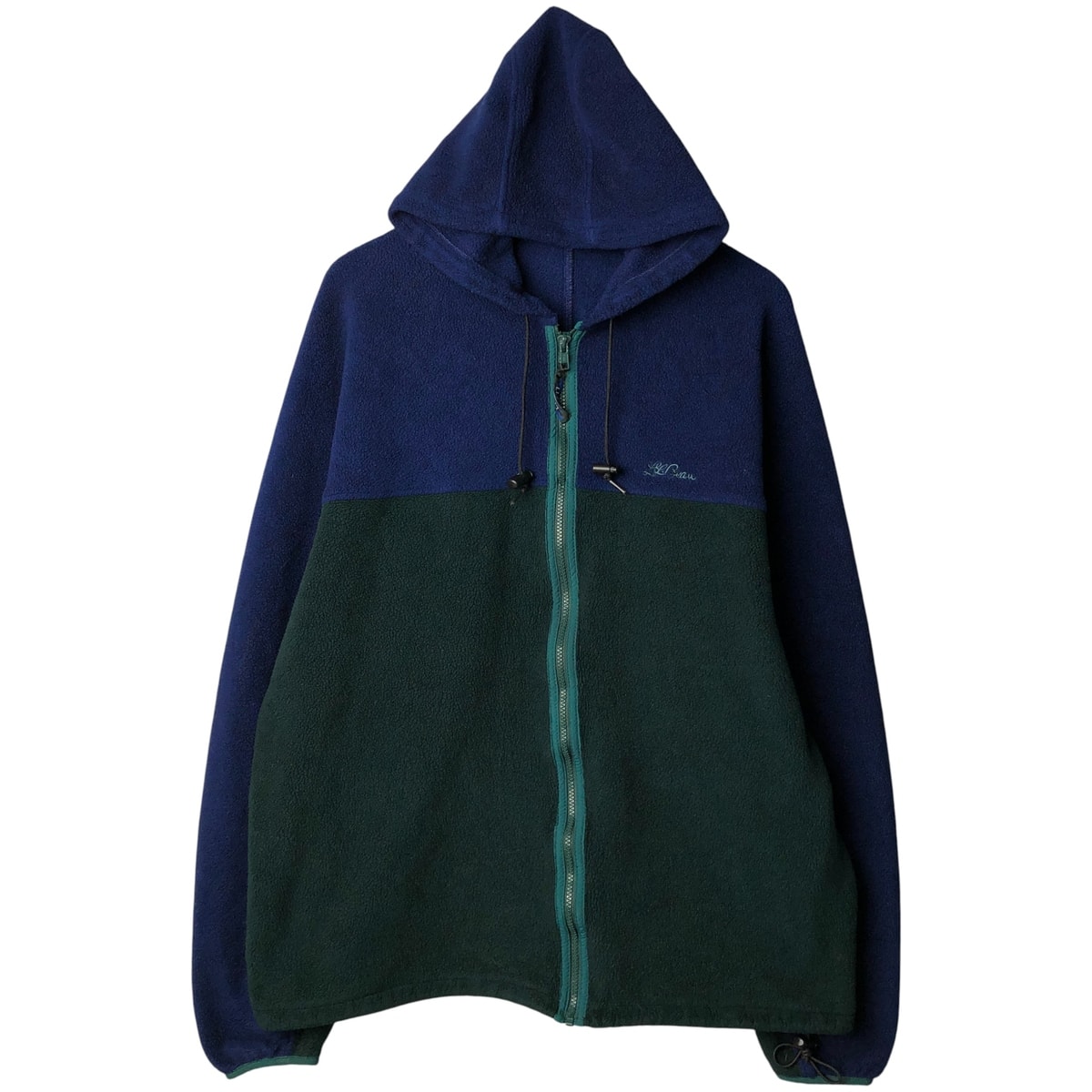 빈티지 90년대 L.L.Bean 플리스 풀 지퍼 후디 남성용 XL 상당 빈티지/EAA603754