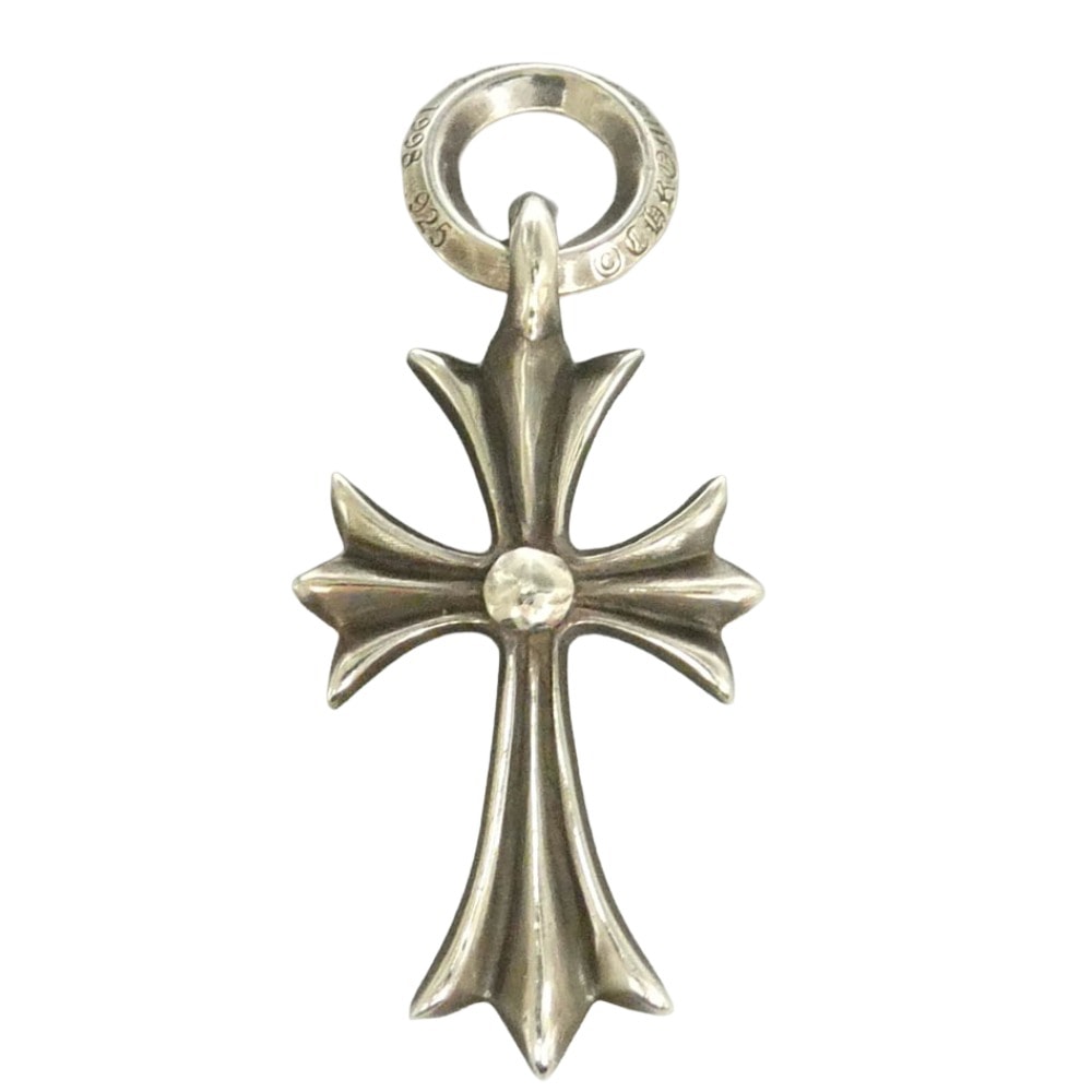 CHROME HEARTS クロムハーツ(原本無) TINY CH CROSS タイニー CHクロス チャーム ペンダント トップ シルバー系【中古】
