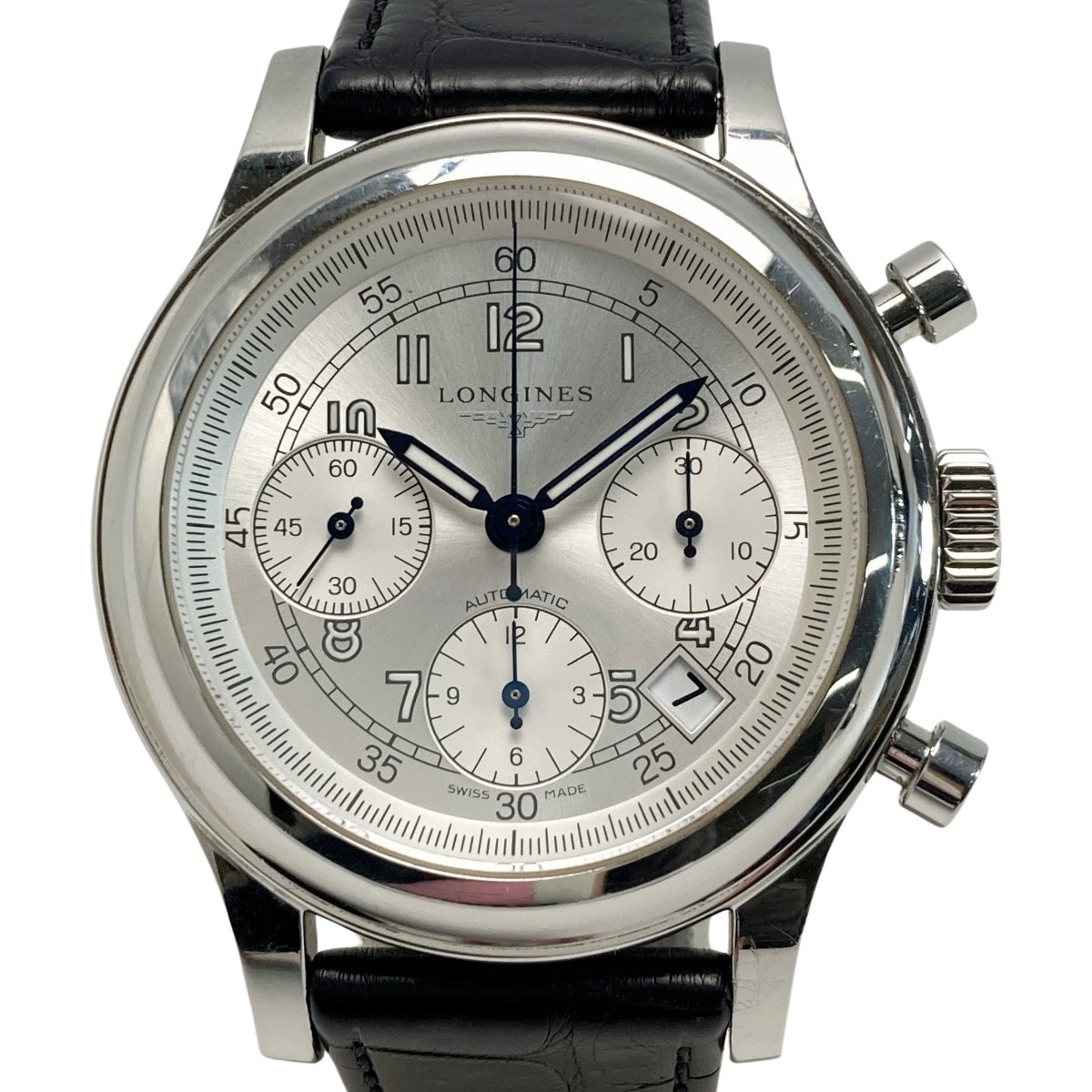 ☆☆LONGINES ロンジン ヘリテージ 1951 デイト クロノグラフ L2.745.4.73.2 シルバー 自動巻き メンズ 腕時計 箱有