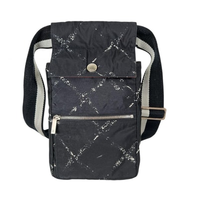 美品 CHANEL シャネル 旧トラベルライン ショルダーバッグ ナイロン ブラック メンズ【中古】