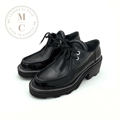 ルイヴィトン LOUIS VUITTON ボブールライン ローファー 革靴 靴 シューズ パテント レザー ブラック 黒 ダミエ ダービーシューズ レースアップ