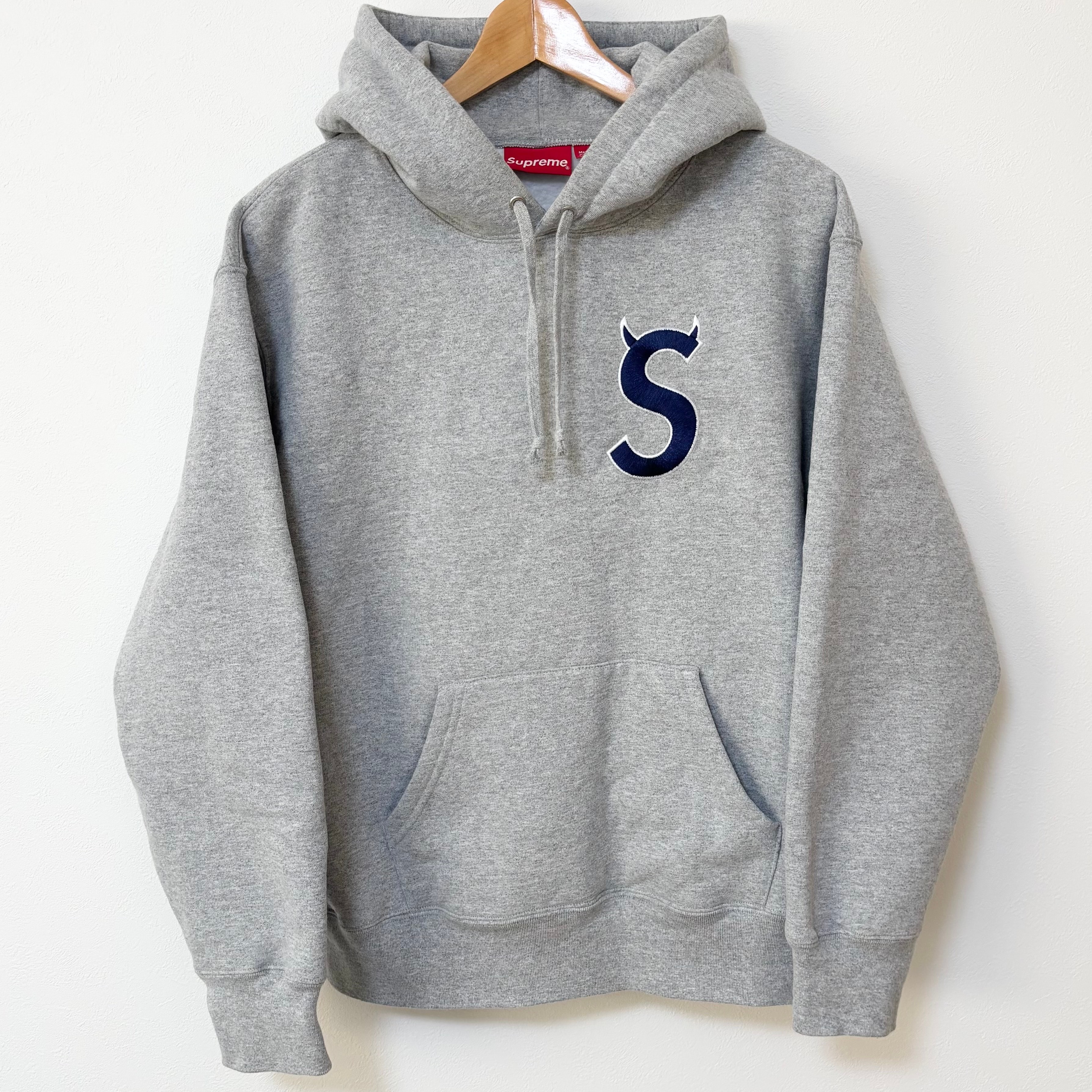 Supreme S Logo Hooded Sweatshirt "Heather Grey" (22FW)