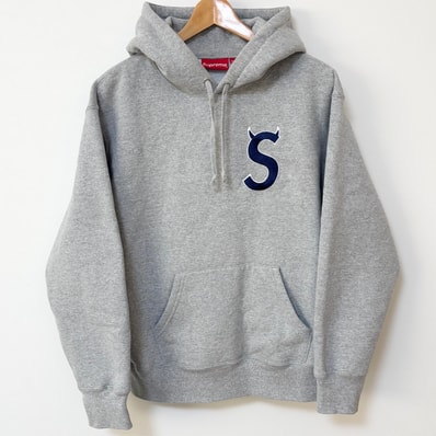 Supreme S Logo Hooded Sweatshirt "Heather Grey" (22FW)