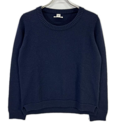 エルメス ルメール期 ネイビー カシミヤ ニットセーター 42