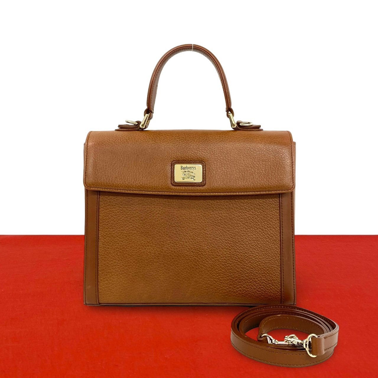 BURBERRY バーバリー ロゴ 金具 シャドーホース ノバチェック レザー ショルダーバッグ ブラウン
33858