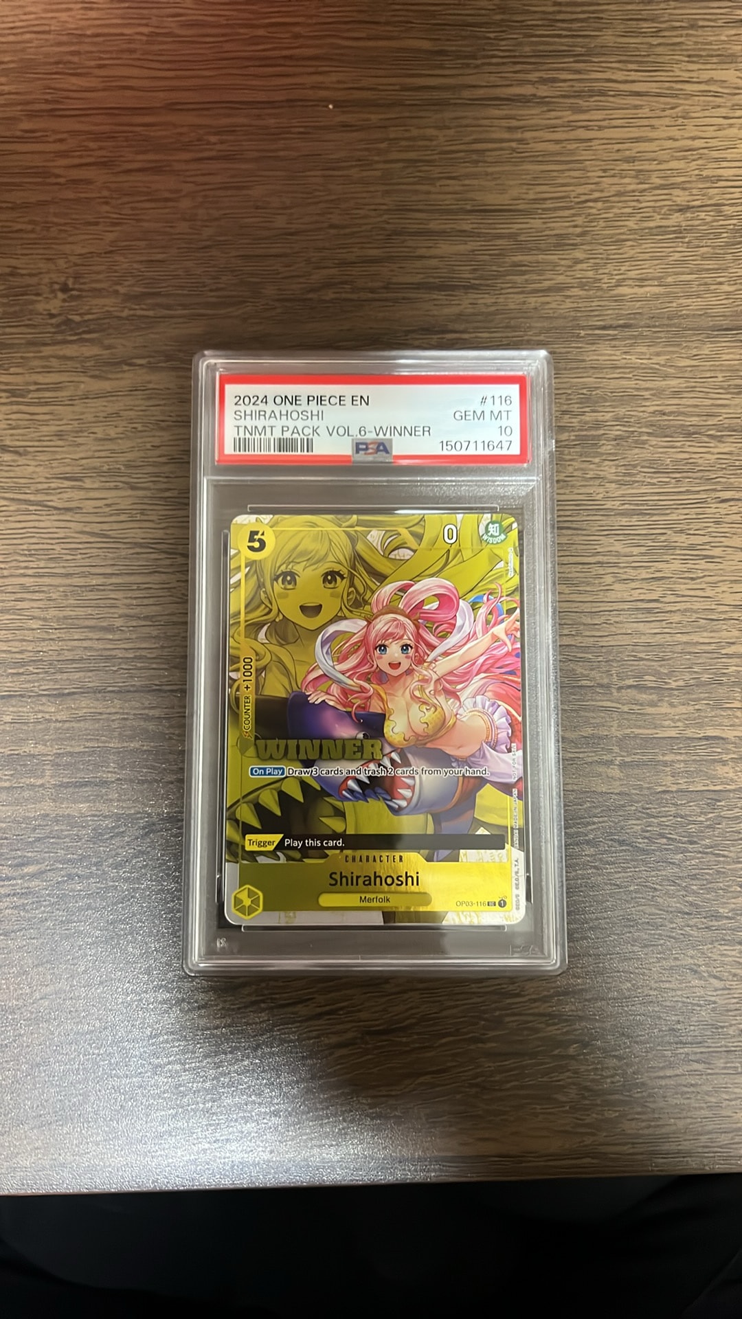 PSA10】しらほし UC [OP03-116] (プレミアムカードコレクション