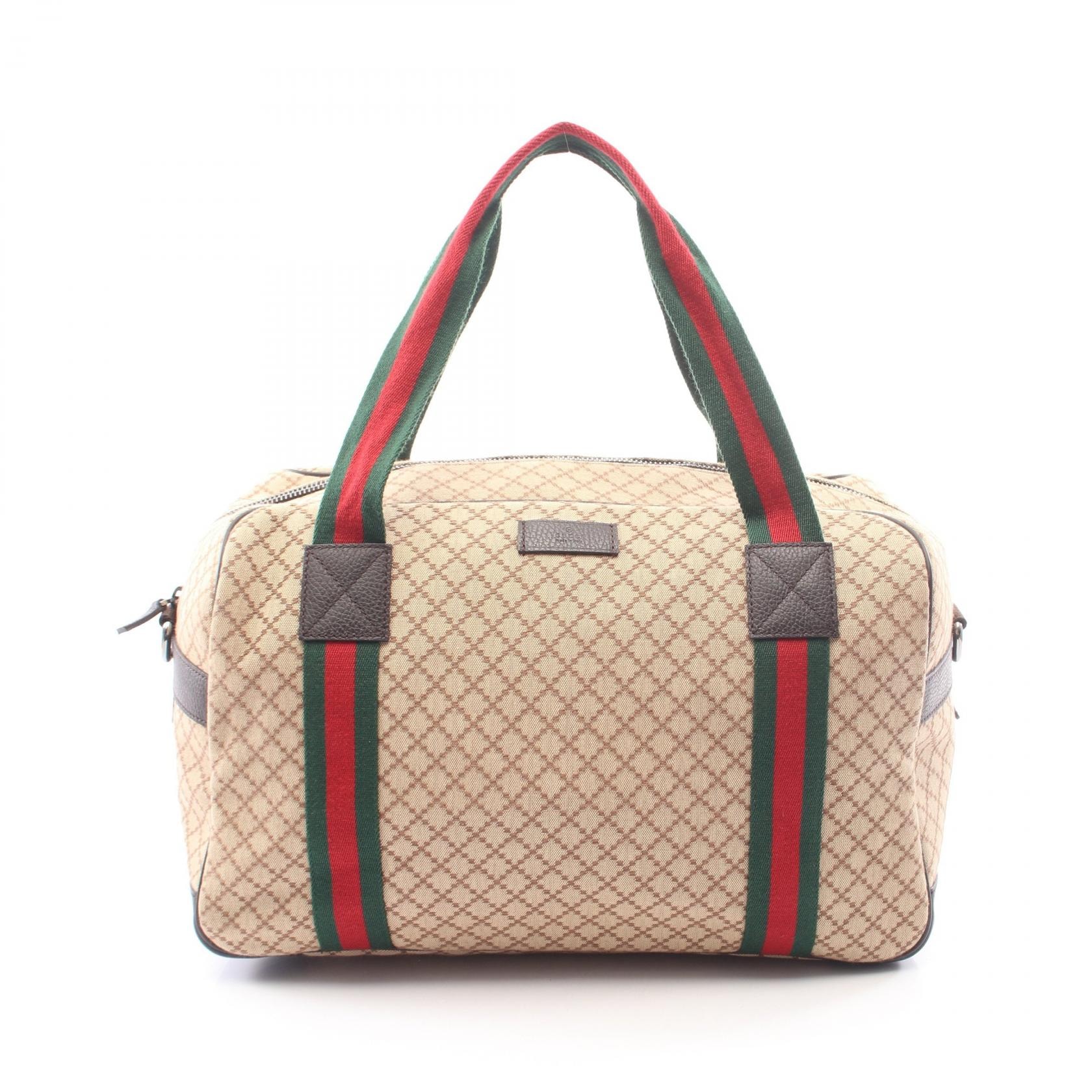 GUCCI グッチ GGキャンバス シェリーライン ラージ ボストンバッグ