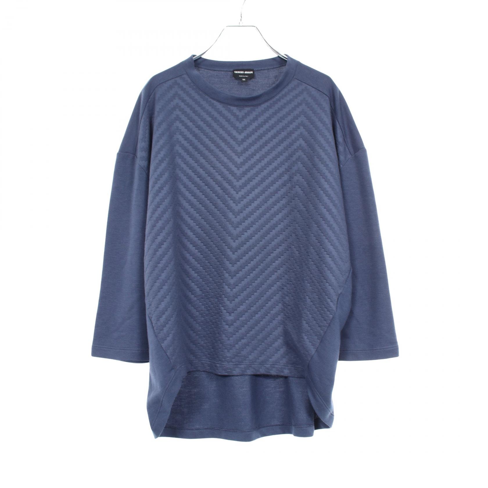 ジョルジオアルマーニ GIORGIO ARMANI 七分丈 カットソー 衣料品 トップス レーヨン ポリエステル メンズ ブルー系 NSM23J 【中古】