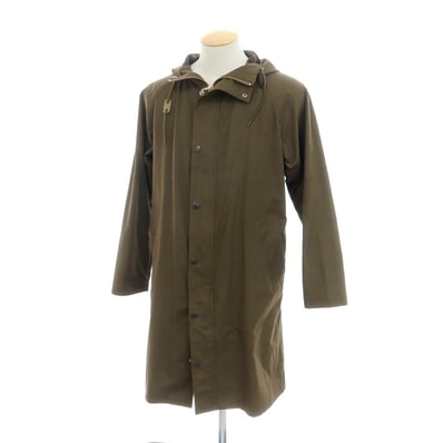 【中古】バブアー Barbour ポリエステル コットン フーデッドコート ダークオリーブ【サイズ36】【メンズ】