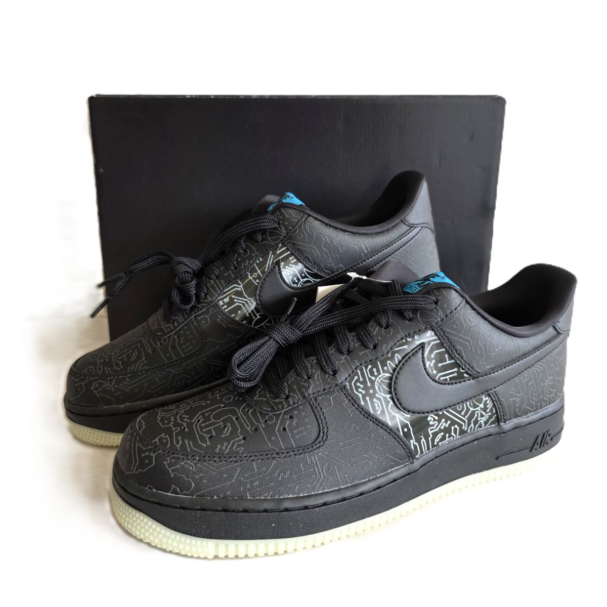 NIKE ナイキ SPACE PLAYERS AIR FORCE 1 '07 コンピューター チップ スニーカー DH5354-001 メンズ 27.5cm【中古】