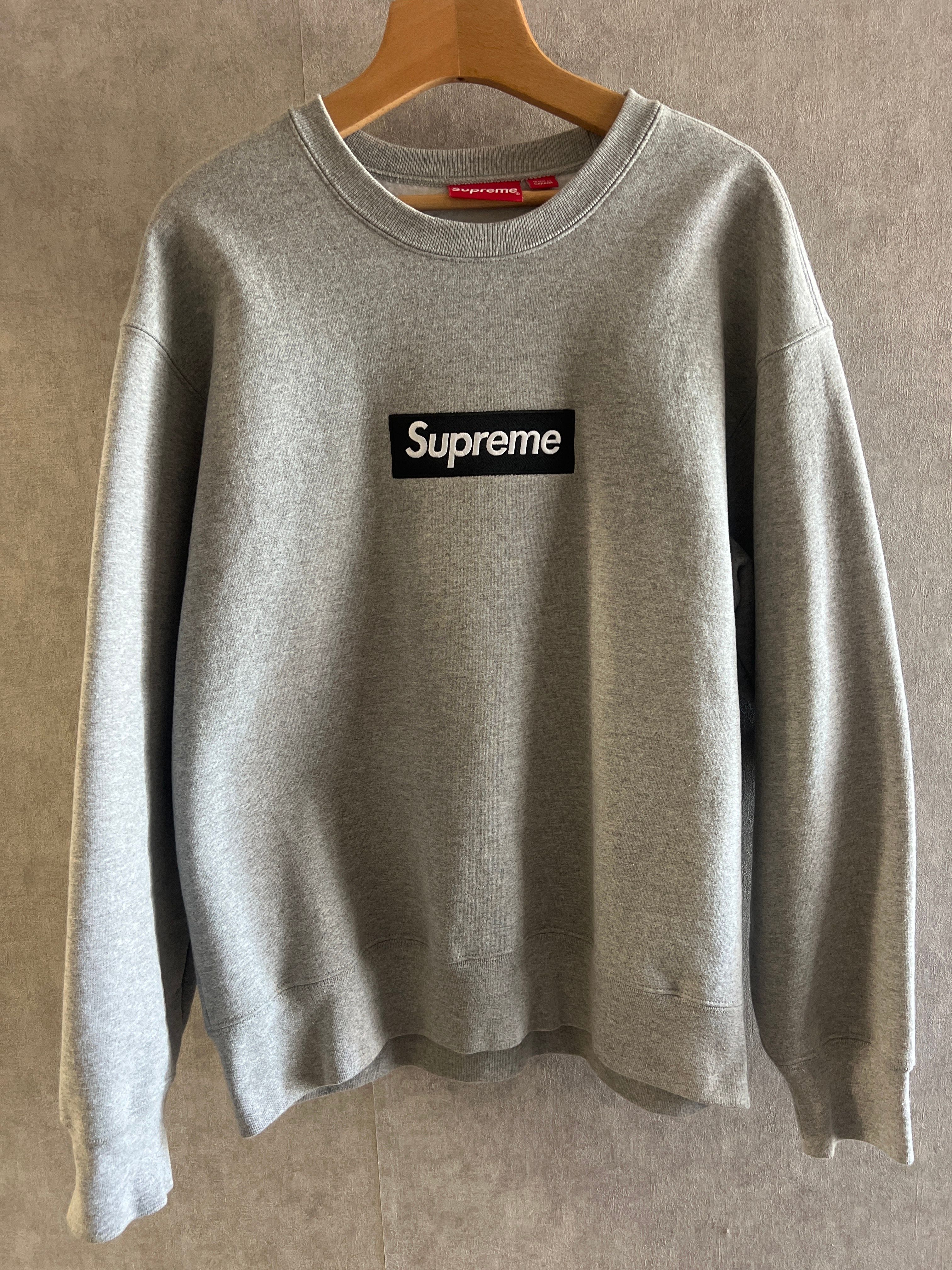 Supreme Box Logo Crewneck "Heather Grey" (22FW)