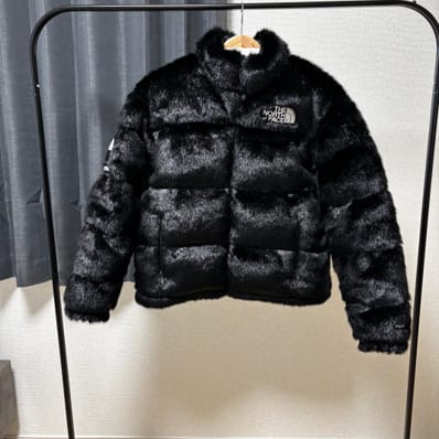 Supreme x The North Face Faux Fur Nuptse Jacket "Black"