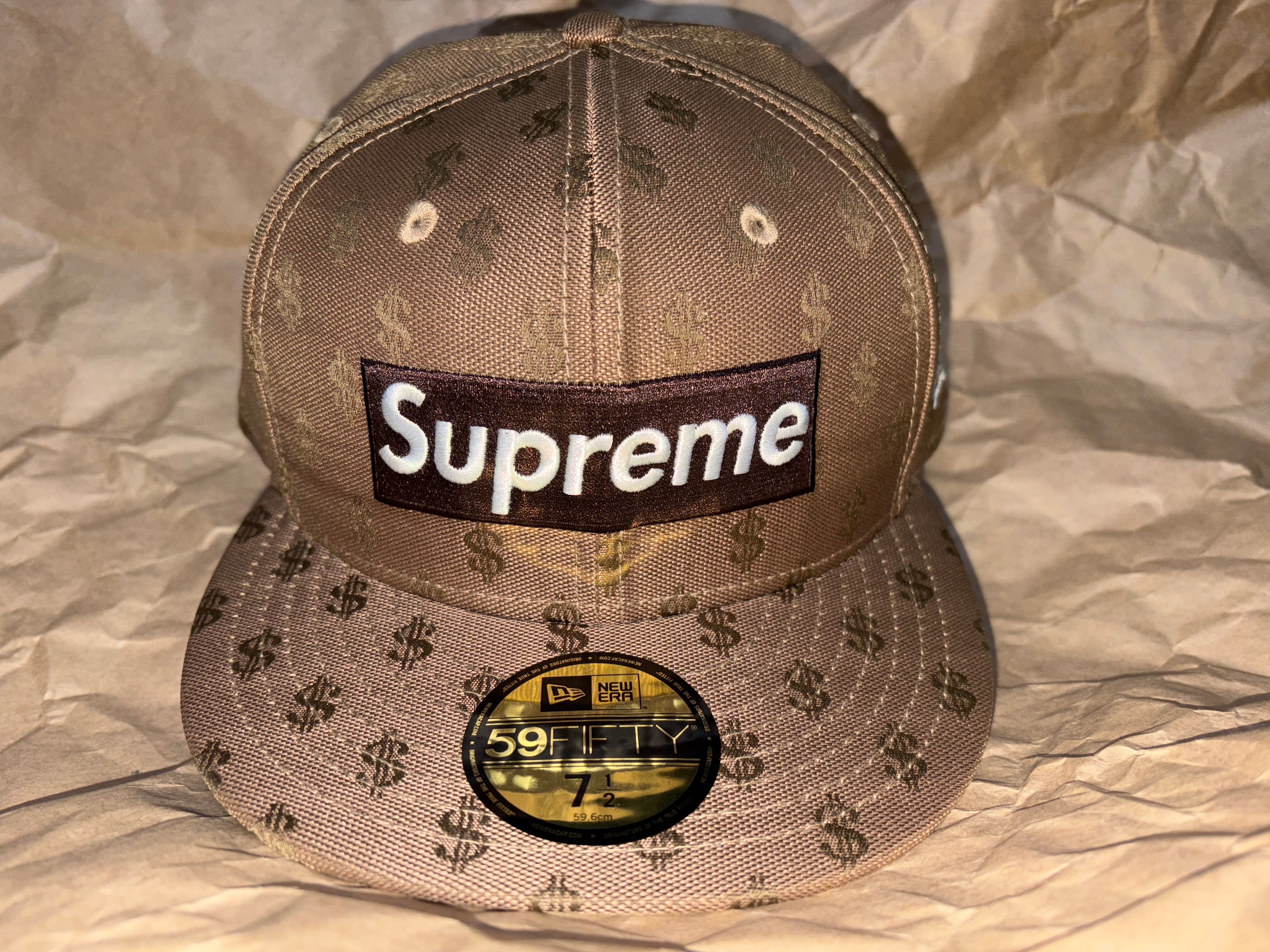 Supreme Monogram Box Logo New Era "Brown"