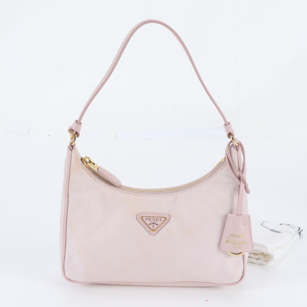 ■美品 プラダ リナイロントライアングルロゴショルダーバッグ