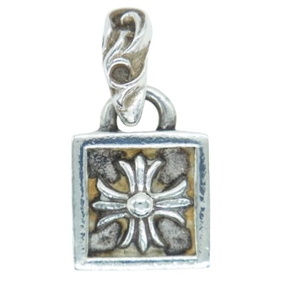 CHROME HEARTS クロムハーツ(原本無) ペンダントトップ FRAMED CH PLUS フレームド CHプラス チャーム ネックレス ペンダント トップ シルバー系【中古】