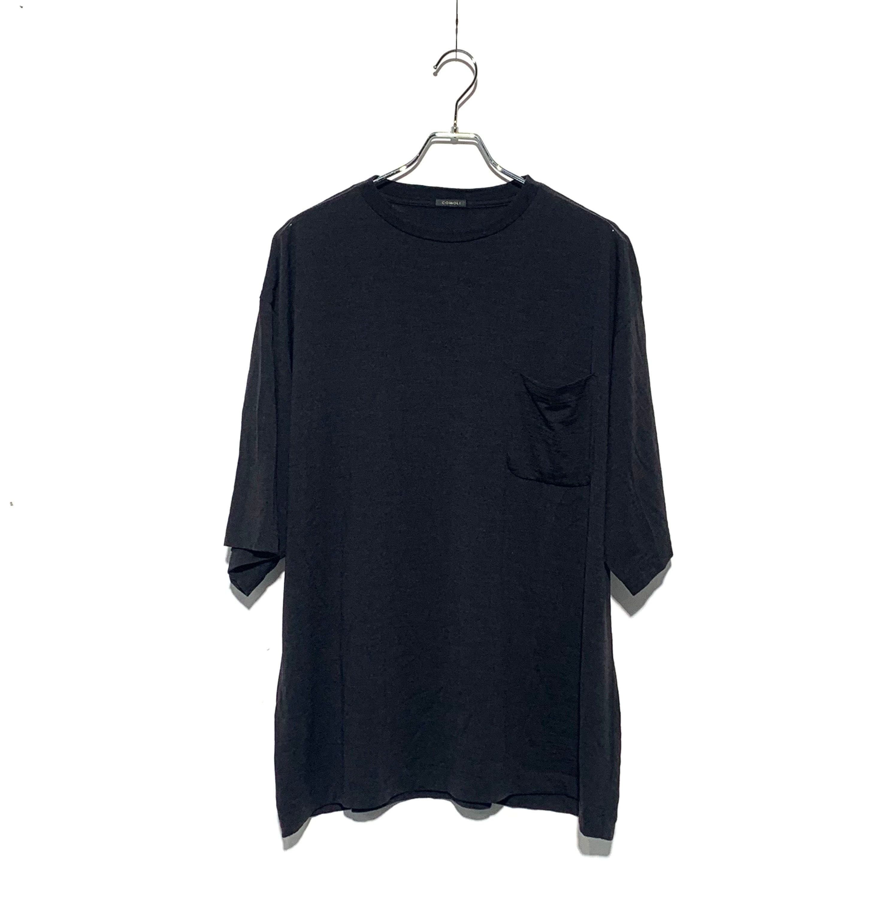 COMOLI Summer Wool S/S Tee "Black"