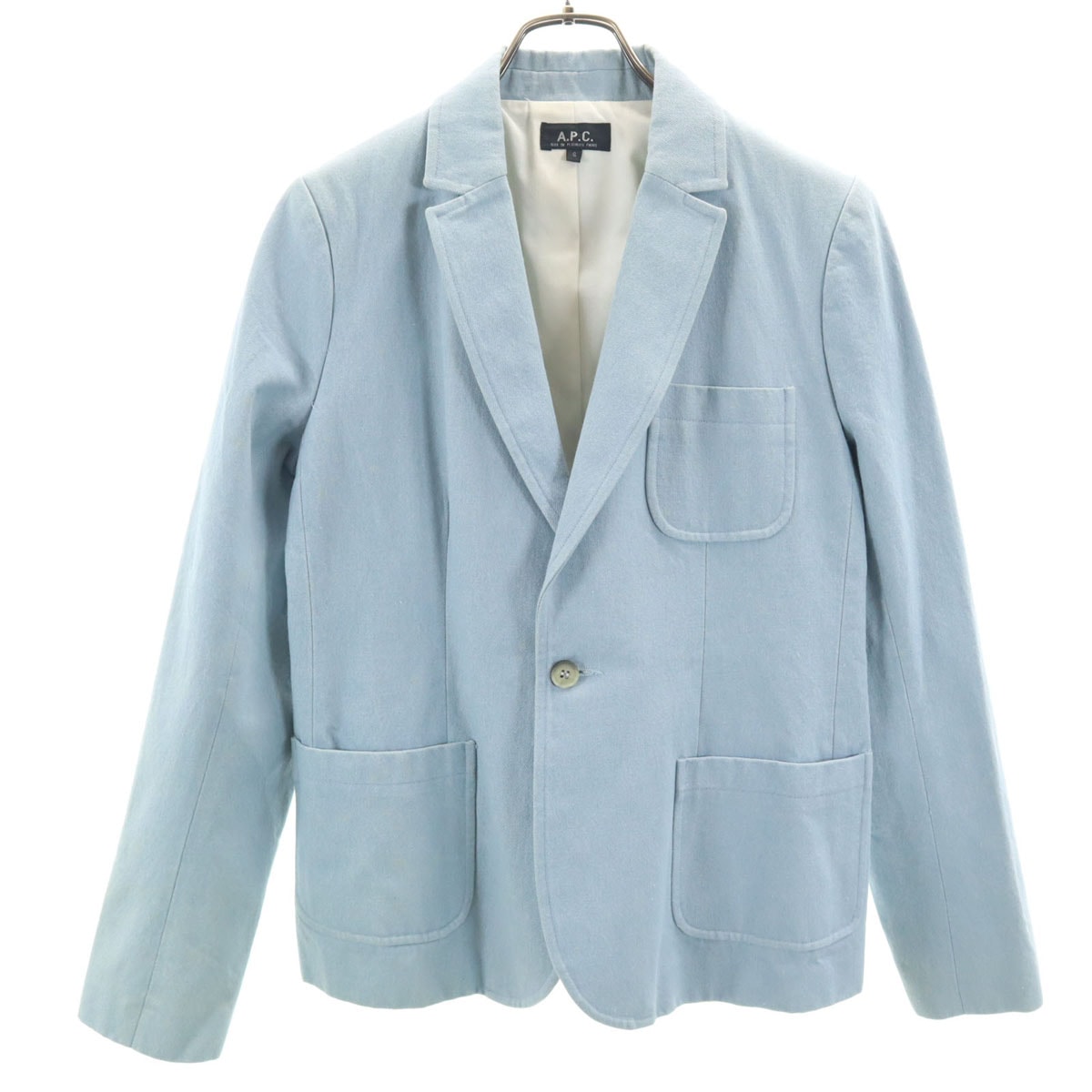 A.P.C. アーペーセー フランス製 オールド デニム テーラードジャケット S ブルー