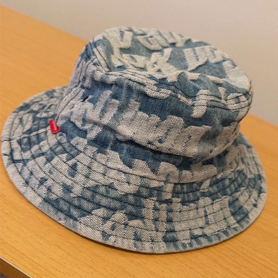 Supreme Fat Tip Jacquard Denim Crusher "Blue"