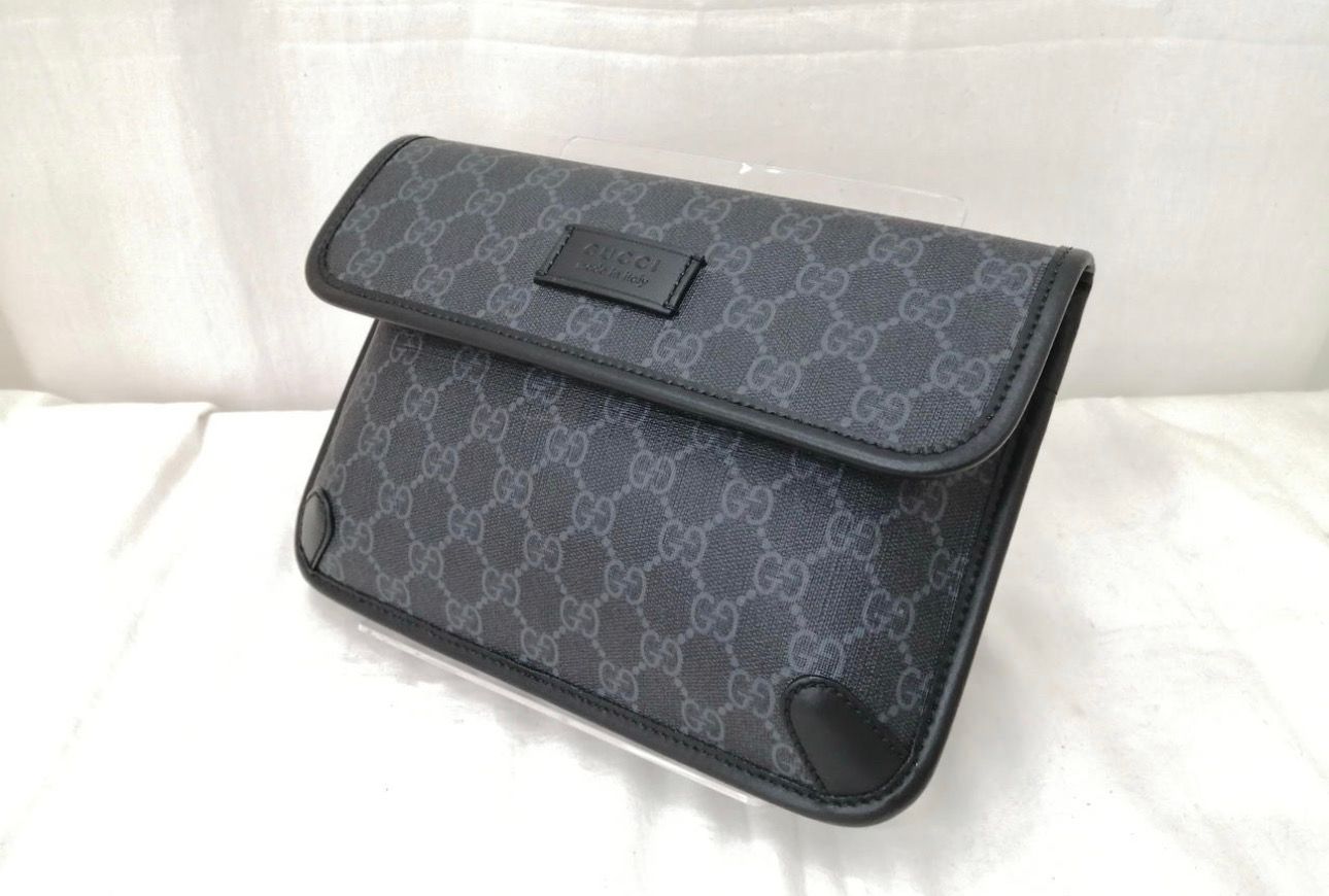 GUCCI GG Supreme Belt Bag "Black/Grey"