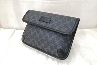 GUCCI GG Supreme Belt Bag "Black/Grey"