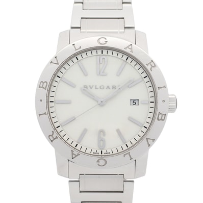 ブルガリ BVLGARI ブルガリ ブルガリ 腕時計 時計 ステンレススチール メンズ ホワイト系 BB41S 【中古】