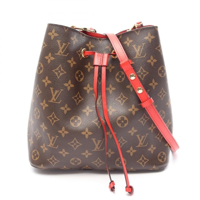 ルイ・ヴィトン LOUIS VUITTON ネオノエ ショルダーバッグ バッグ PVCコーティングキャンバス レザー モノグラム コクリコ レディース ブラウン系 / レッド系 M44021 【中古】