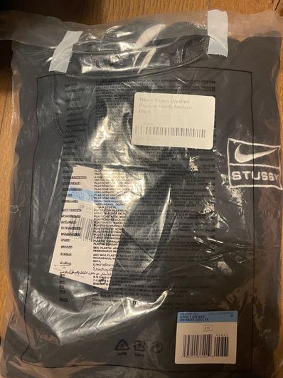 Stussy × Nike NRG Washed Hoodie (US Size) "Black" DN4028-010