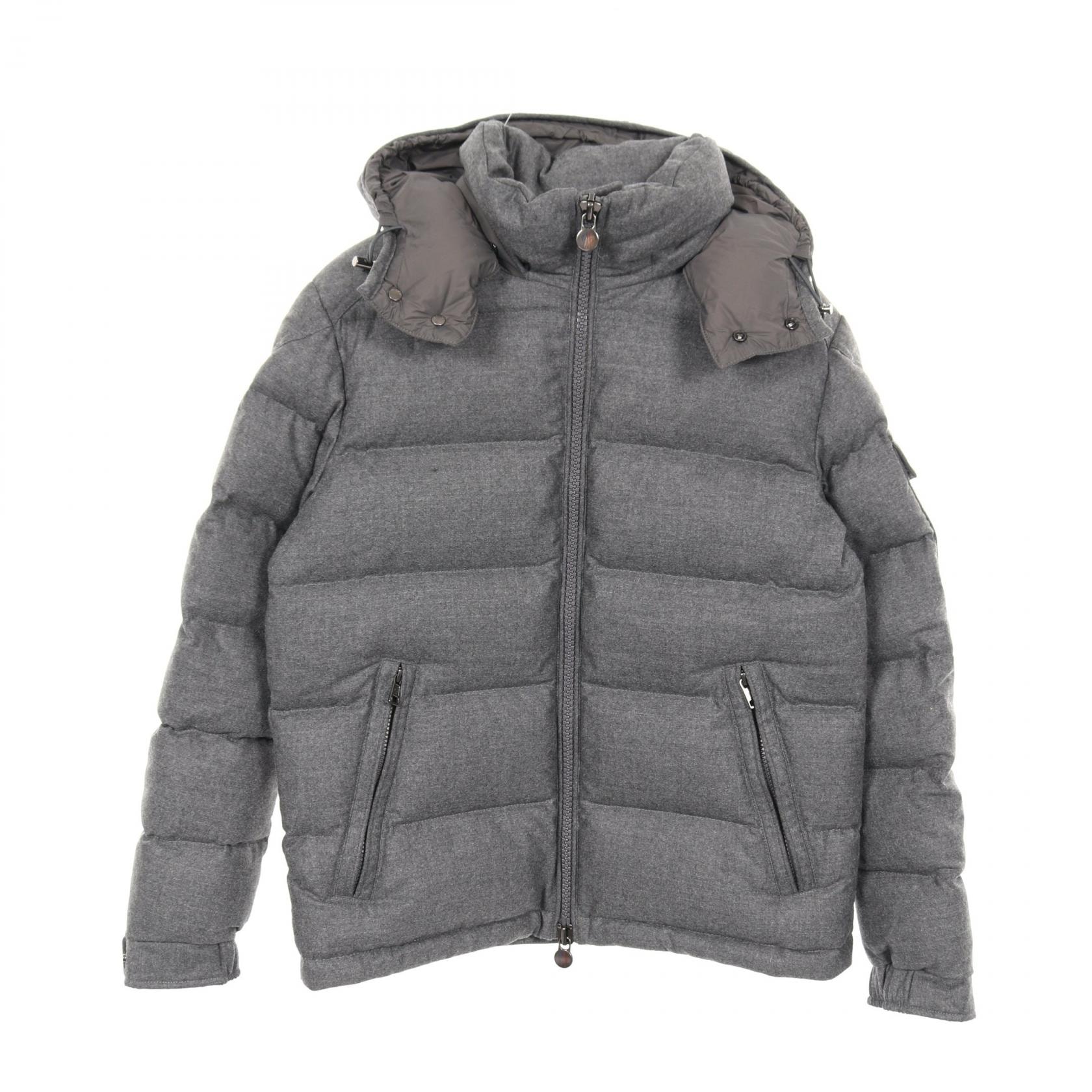 モンクレール MONCLER MONTGENEVRE ダウンジャケット 衣料品 アウター ウール メンズ グレー系 【中古】