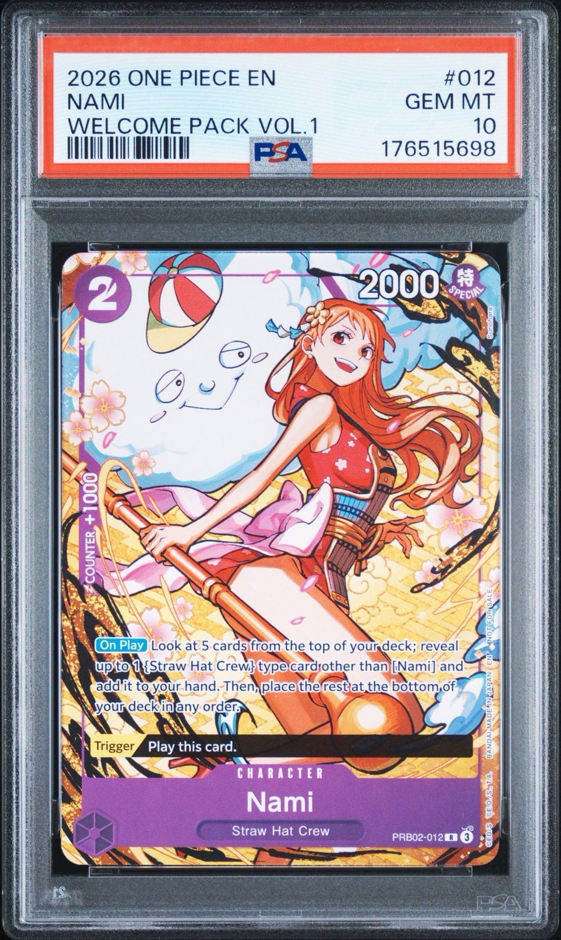 PSA10】ナミ R [PRB02-012]【英語版】(プロモーションカード