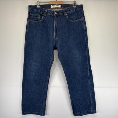 古着 リーバイス Levi's デニムパンツ 505 ストレート ジップフライ 5ポケット ジーンズ ジーパン 大きいサイズ w38 L32 ブルー メンズ