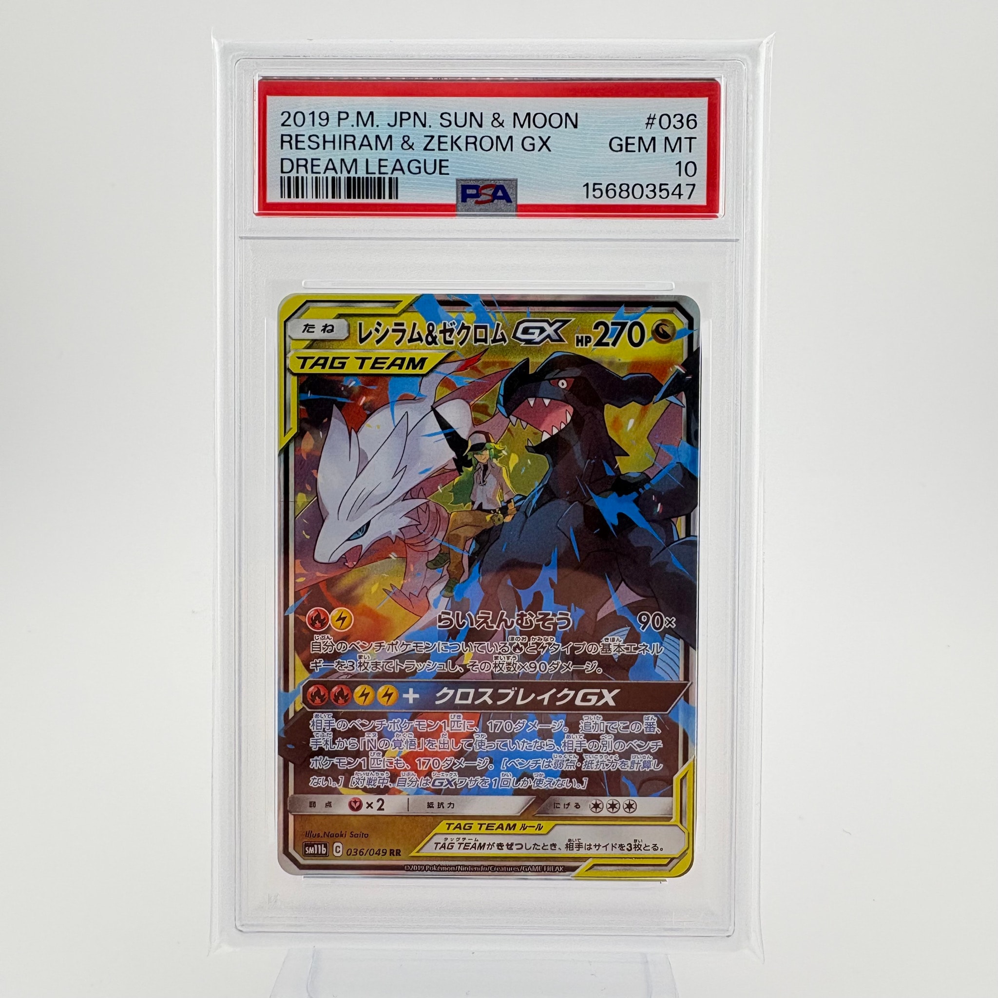 レシラム&ゼクロムGX (N) RR[SM11b 036/049](強化拡張パック「ドリームリーグ」)