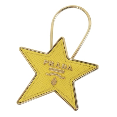 極美品 プラダ チャーム イエロー レディース 1PP049