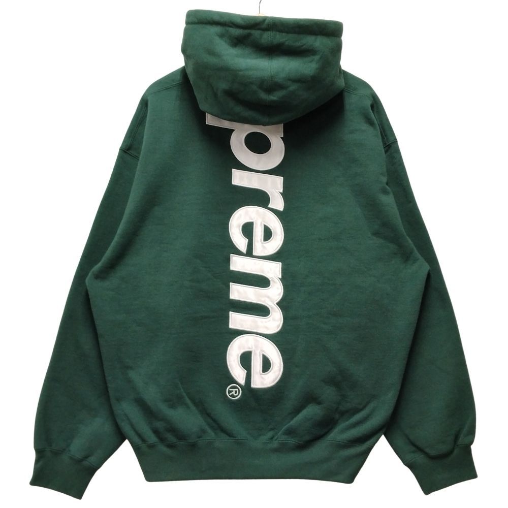 Supreme Satin Applique Hooded Sweatshirt "Green" (24FW)