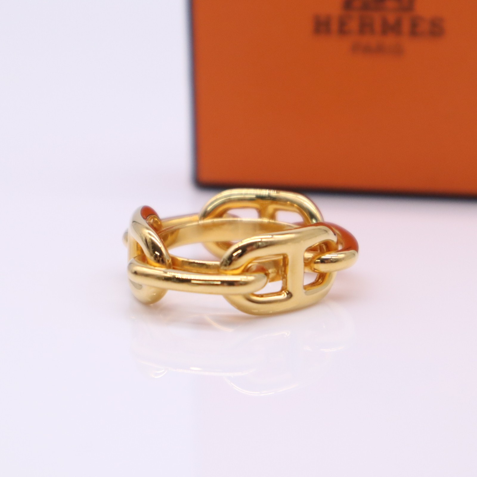 美品 HERMES エルメス レガート スカーフリング - スカーフリング ゴールド GP レディース