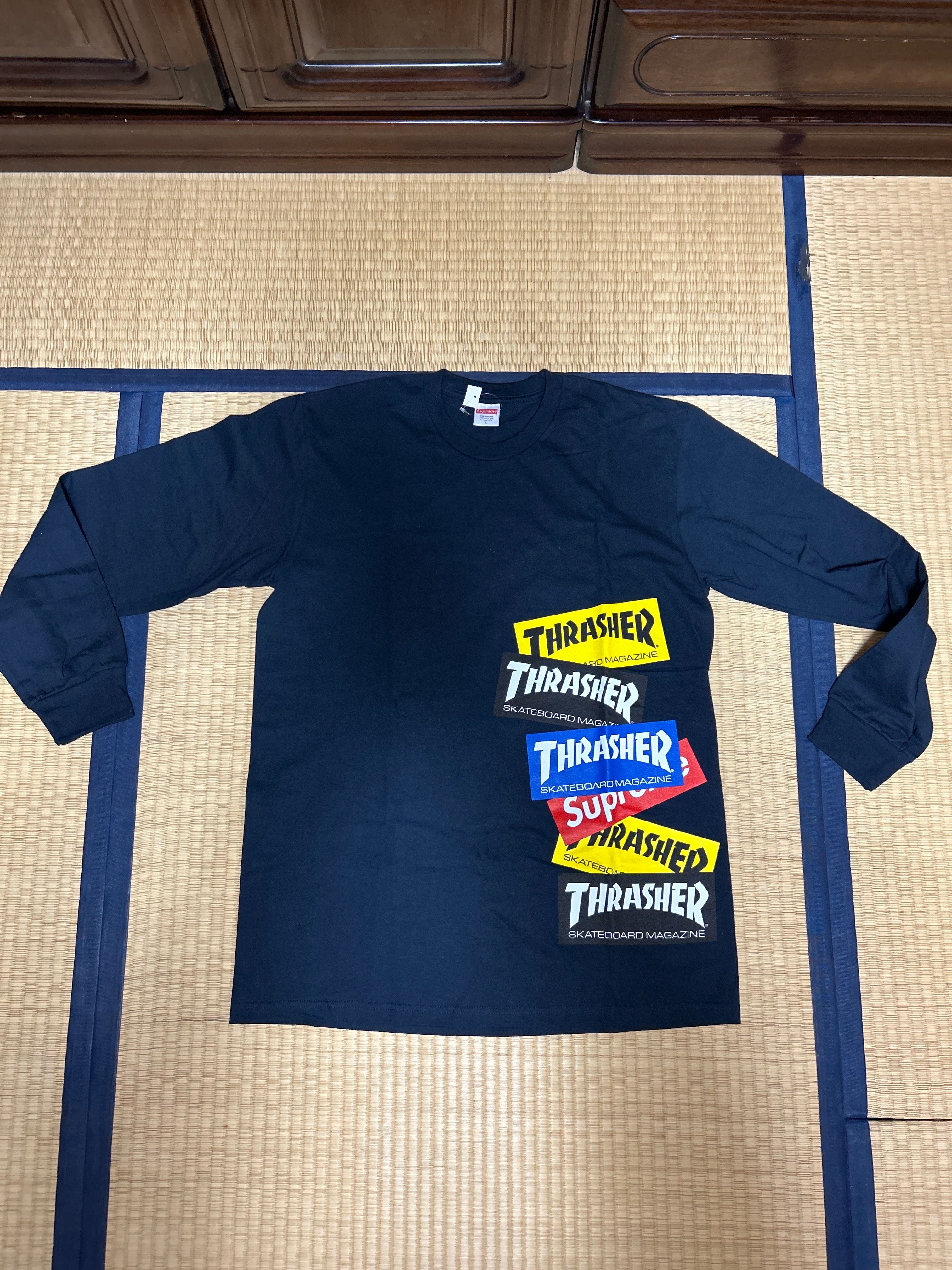 Supreme / Thrasher® Multi Logo L/S Tee "Navy"