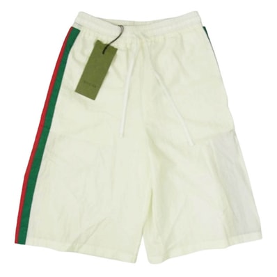 GUCCI グッチ ショートパンツ 678653 XJDYH9061 BERMUDA バミューダ ナイロン ショーツ ショート ハーフ パンツ ホワイト系 XXS【極上美品】【中古】