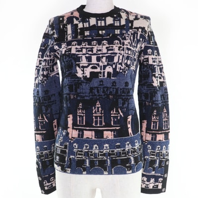 極美品 シャネル ニット ブルー系 レディース 36 21A P71031K10156