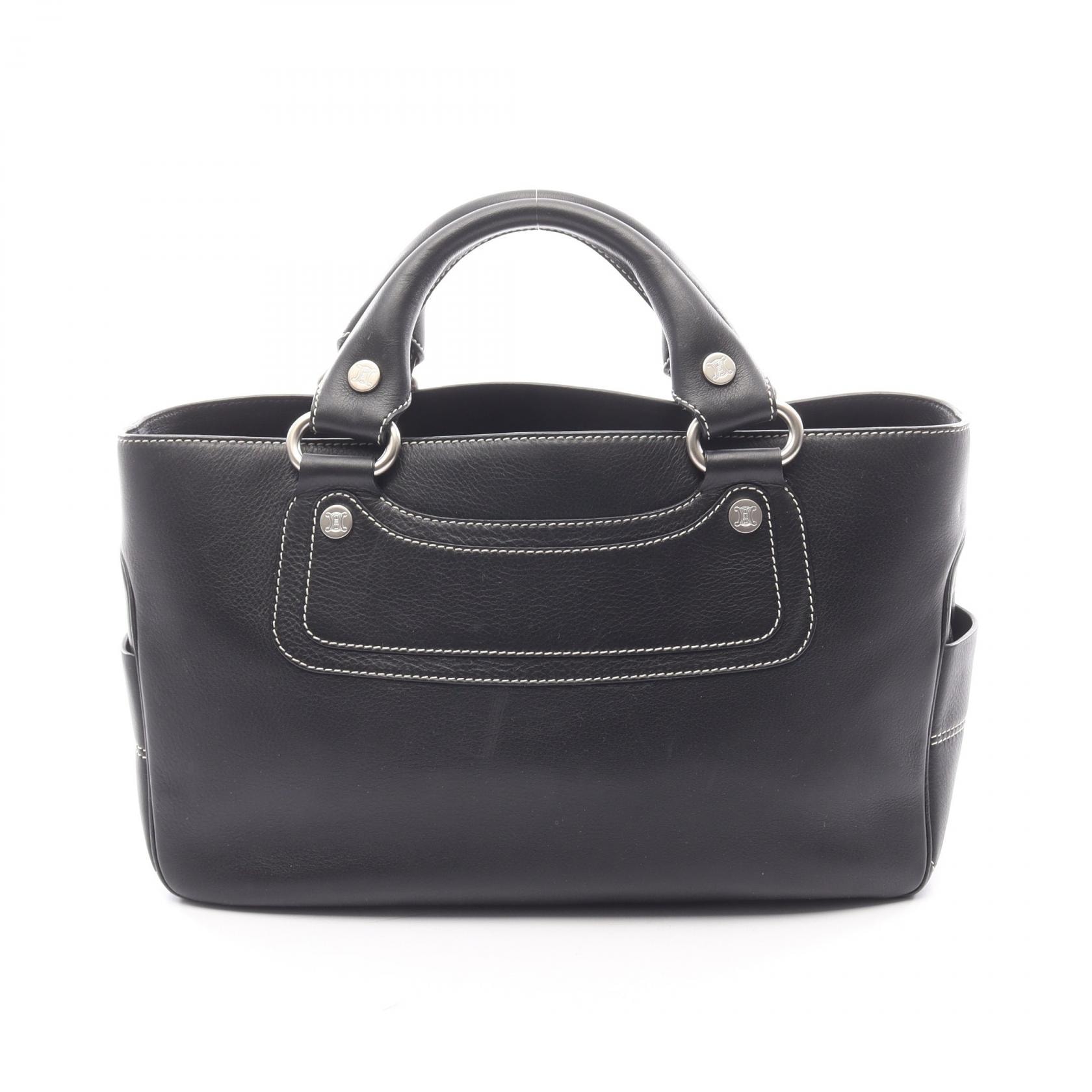 セリーヌ CELINE ブギーバッグ ハンドバッグ バッグ レザー レディース ブラック系 【中古】