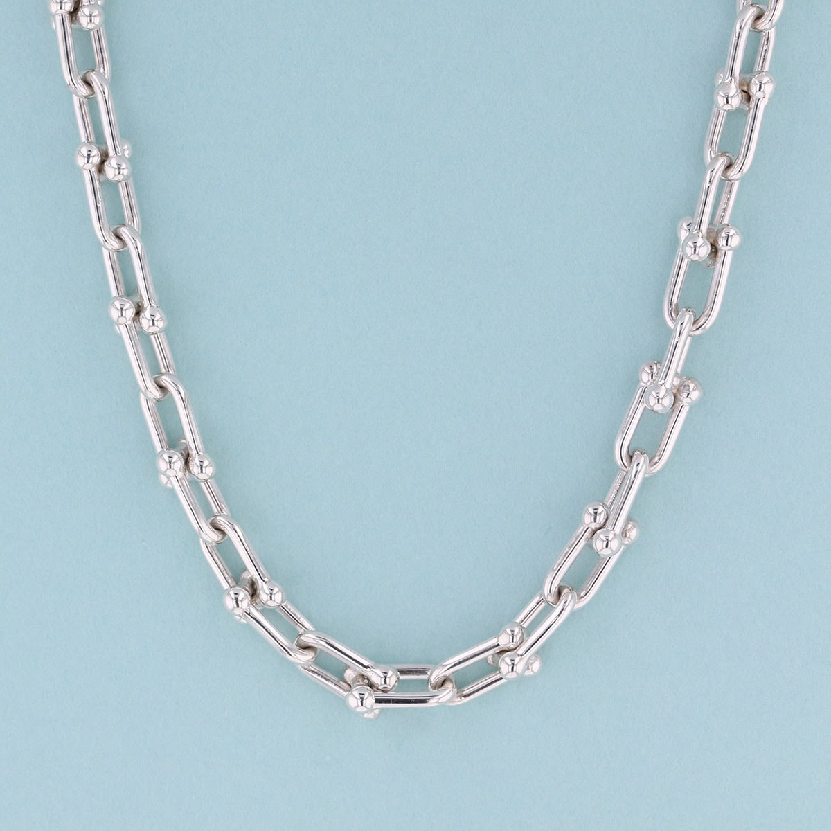 【値下げ】TIFFANY&Co. ティファニー ハードウェア スモール リンク ネックレス 925 ネックレス シルバー925 シルバー レディース【中古】