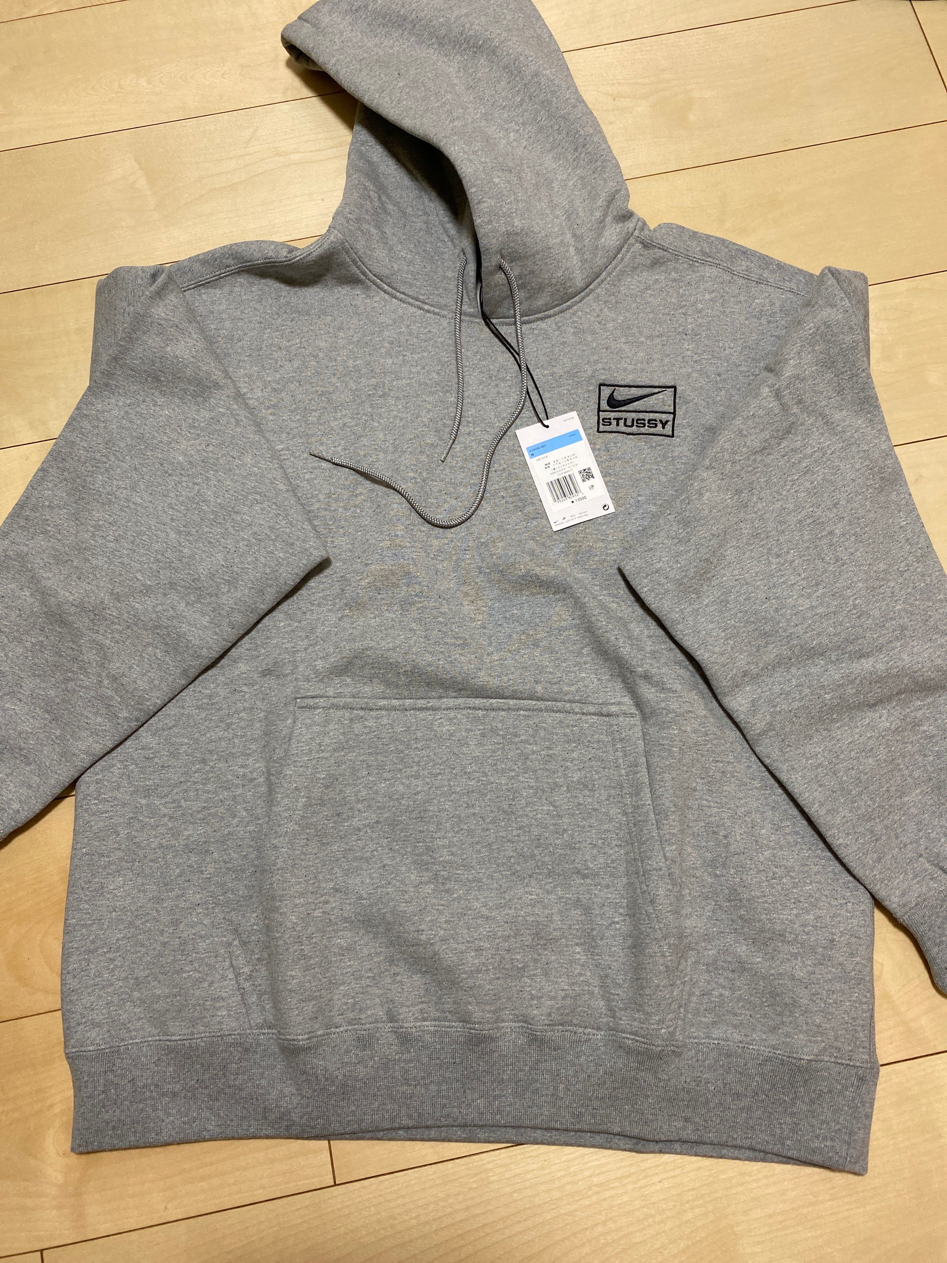 Stussy × Nike NRG Washed Hoodie (US Size) "Grey" DJ9488-063