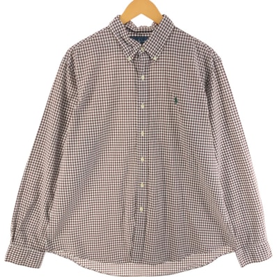 古着 ラルフローレン Ralph Lauren ギンガムチェック 長袖 ボタンダウンチェックシャツ メンズXL相当/eaa515451