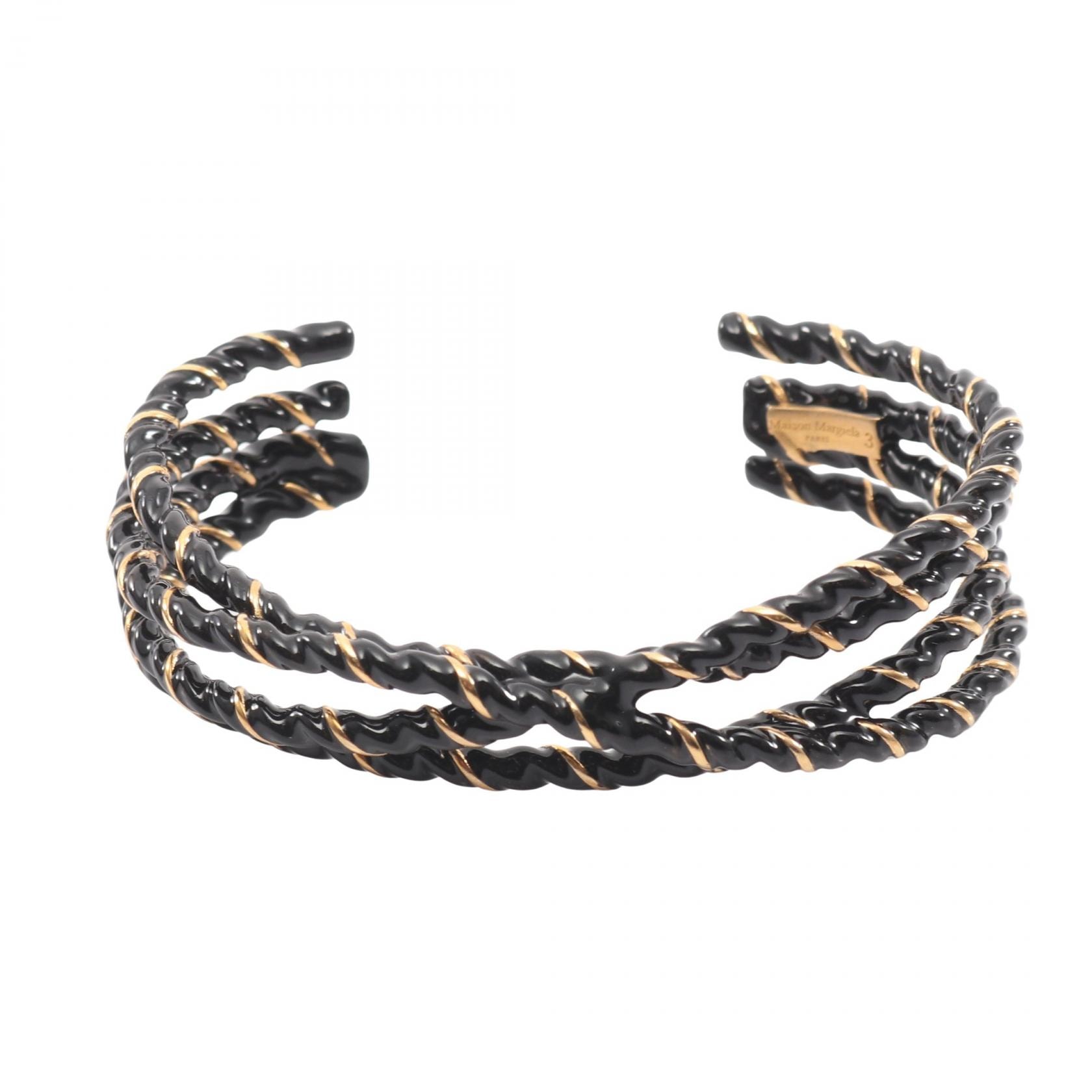 メゾン マルジェラ Maison Margiela バングル アクセサリー ステンレススチール GP(ゴールドメッキ) レディース ブラック系 / ゴールド系 【中古】