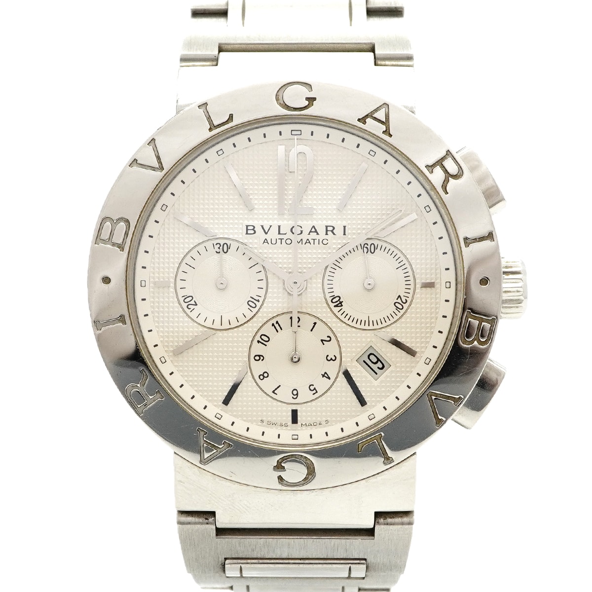【6wce0435】ブルガリ ブルガリブルガリ BB42SLCH シルバー文字盤【中古】腕時計 メンズ