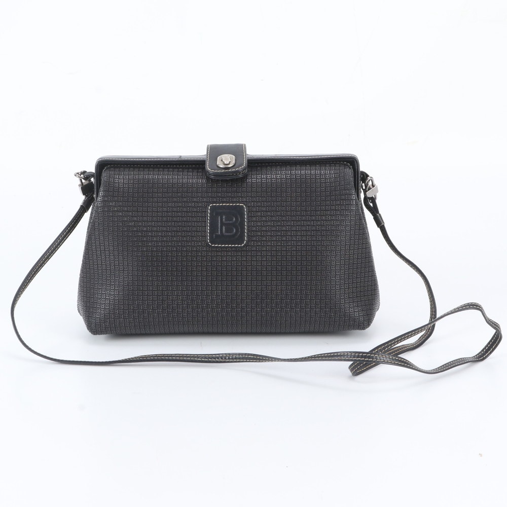 ■美品 バリー Bロゴ エンボスショルダーバッグ レザー