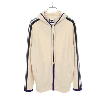 シャネル CHANEL スポーツライン ニット パーカー 衣料品 トップス カシミヤ レディース ベージュ系 / ブルー系 / ネイビー系 P35235K02024 【中古】