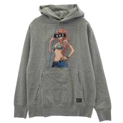 GOD SELECTION XXX ゴッドセレクション パーカー × ONE PIECE ワンピース ナミ スウェット プルオーバー パーカー フーディー グレー系 M【中古】