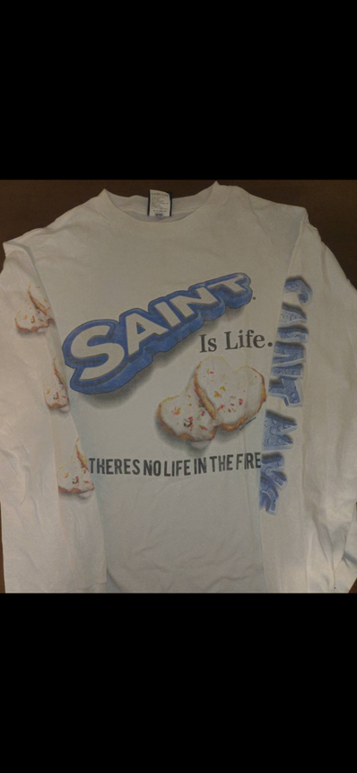 SAINT Mxxxxxx x Shermer LS Tee_Heart Ckie "White"