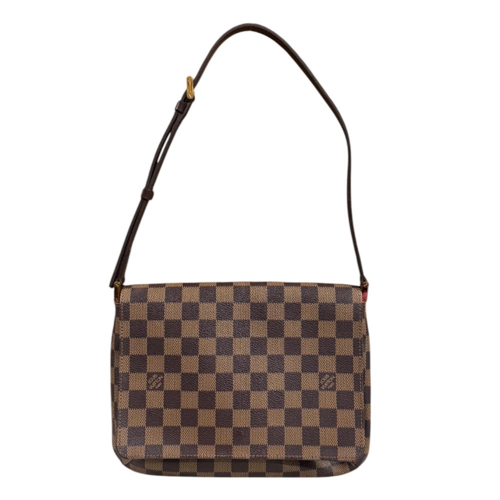 ルイヴィトン ミュゼットタンゴ ショート ダミエ ショルダーバッグ ダミエキャンバス N51255 ブラウン レディース LOUIS VUITTON  中古