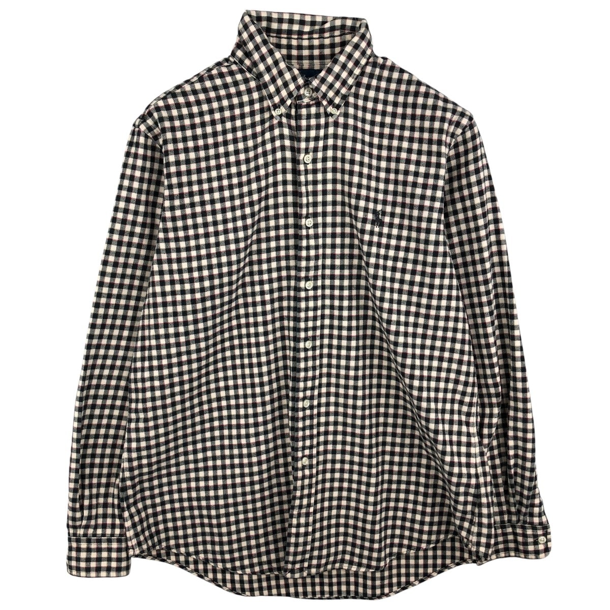 古着 ラルフローレン Ralph Lauren CUSTOM FIT 長袖 ボタンダウン フランネルチェックシャツ メンズL相当/eaa458523